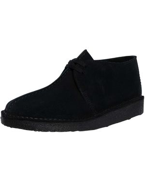 Clarks Desert Trek Suede Shoes - Black