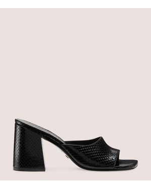 Stuart Weitzman Tia 85 Flareblock Slide - Black