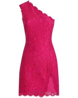 Dolce & Gabbana Short Dress With Floral Lace - Pink