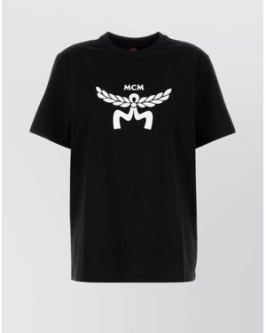 MCM Crew Neck Cotton T-Shirt - Black