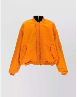 Vetements Reversible Bomber Jacket Ribbed Cuffs - Orange