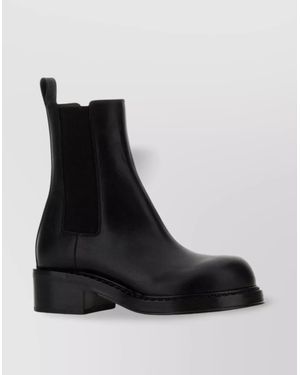 Bottega Veneta Cliff Ankle Boots With Elastic Side Panels - Black