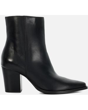 Dune Paxten Leather Low Boots - Black