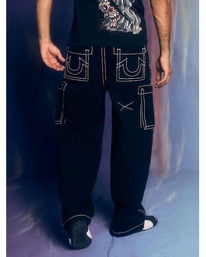 True Religion Big T Cargo Baggy Pant - Black