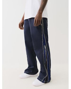 True Religion Big T Side Zip Pant - Blue