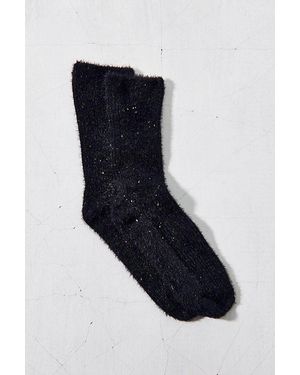 Urban Outfitters Cozy Eyelash Knit Crew Sock - Black