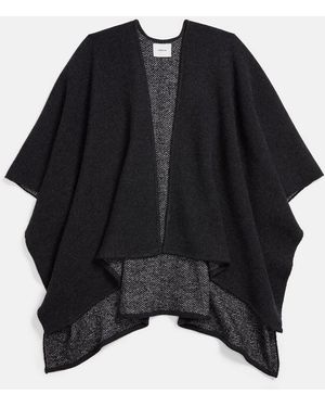 Vince Wool-Blend Bouclé Cape - Black