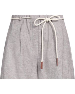 Alysi Shorts & Bermuda Shorts Viscose, Linen - Gray