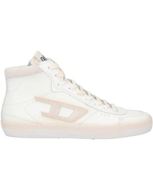 DIESEL Ivory Sneakers Cow Leather - White