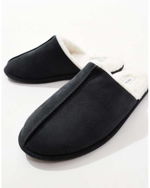 ASOS Black Mule Slippers for men