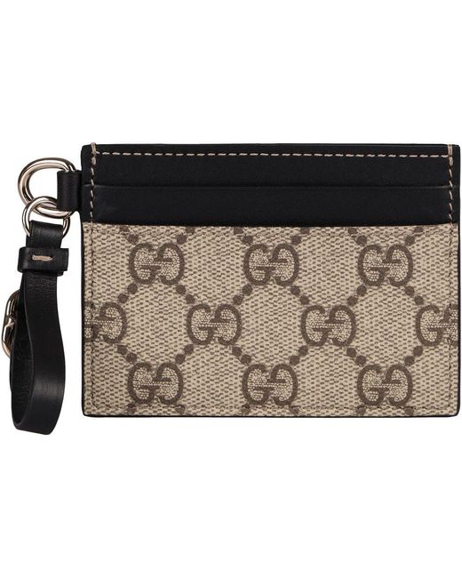 Gucci Black Gg Monogrammed Cardholder