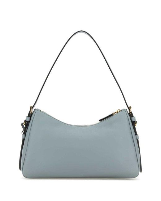 Prada Gray Aimée Zipped Medium Shoulder Bag