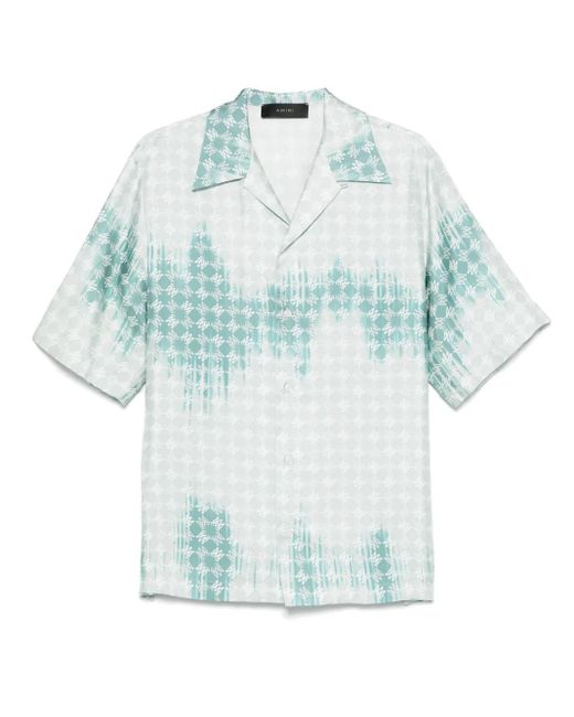 Amiri Blue Bleached-Effect Shirt for men