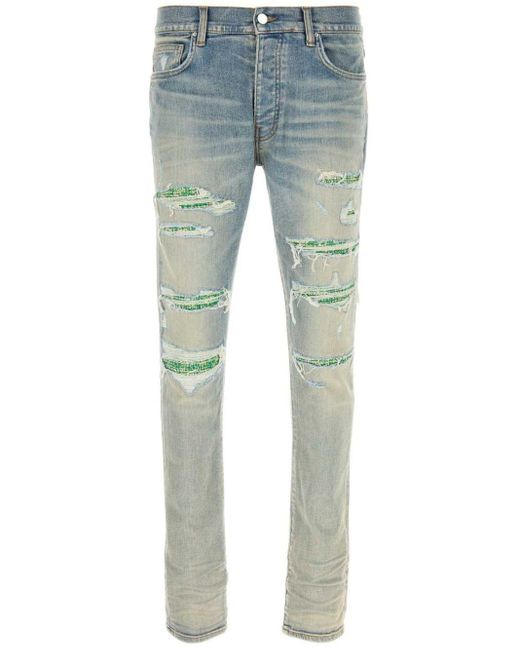 Amiri Blue Distressed Jeans for men