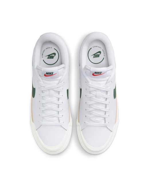 Nike White (Wmns) Court Legacy Lift ' Sail Fir'