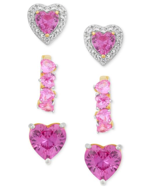 Macy's 3-pc. Set Lab Created Pink Sapphire (6 Ct. T.w.