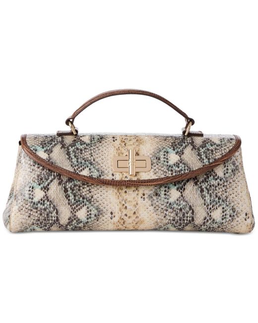 Brahmin Metallic Dayan Eirwen Leather Satchel