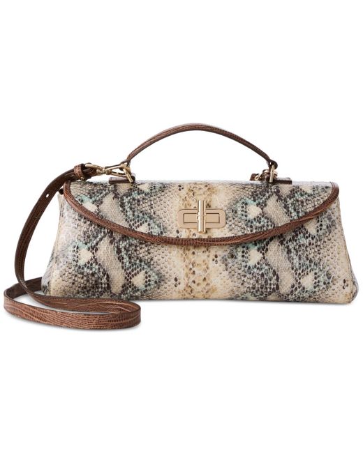 Brahmin Metallic Dayan Eirwen Leather Satchel