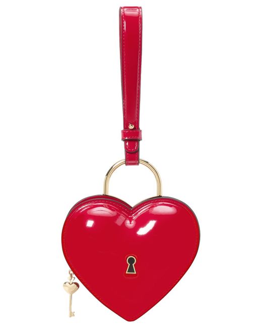 Kate Spade Red Key To My Heart Patent Wristlet