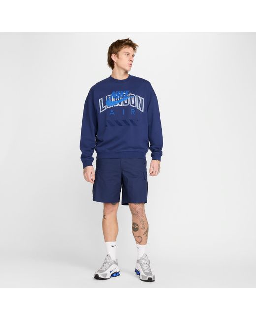 Nike Blue Air "London" Fleece Crew for men