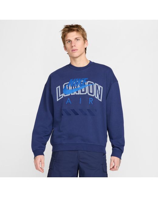 Nike Blue Air "London" Fleece Crew for men