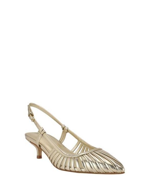 Calvin Klein Metallic Movella Slingback Kitten Heel Pump