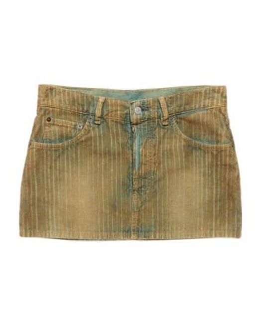 Acne Green Corduroy Mini Skirt