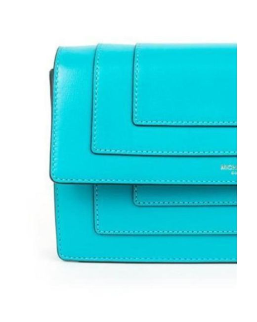 Michael Kors Blue Logo Details Shoulder Bag