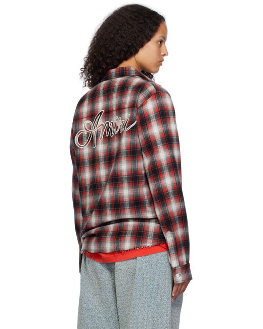 Amiri Red Swirl Flannel Shirt