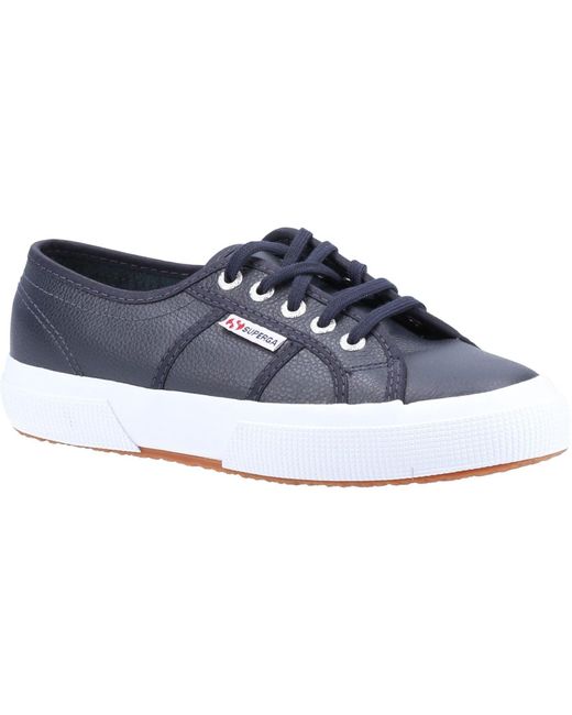 Superga Blue 2750 Leather Men's Navy Trainers for men