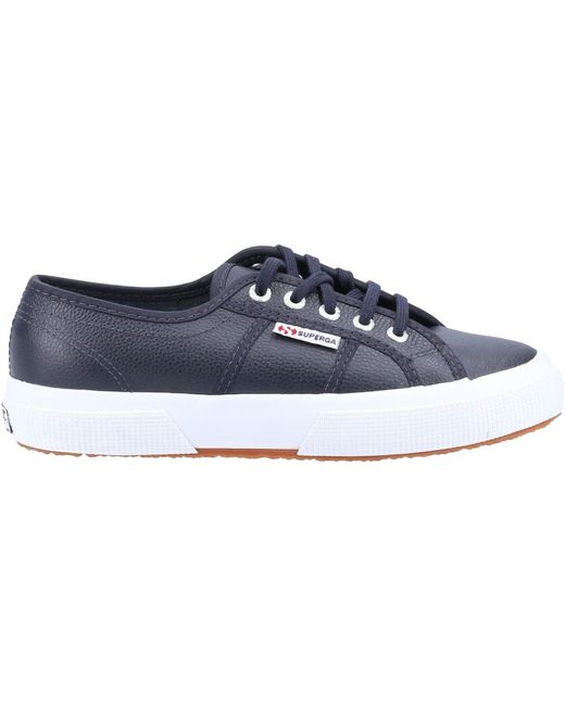 Superga Blue 2750 Leather Men's Navy Trainers for men