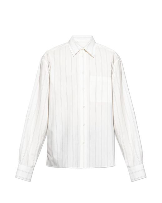 Lanvin White Striped Shirt for men