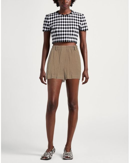 Alysi Brown Shorts & Bermuda Shorts Lyocell, Linen