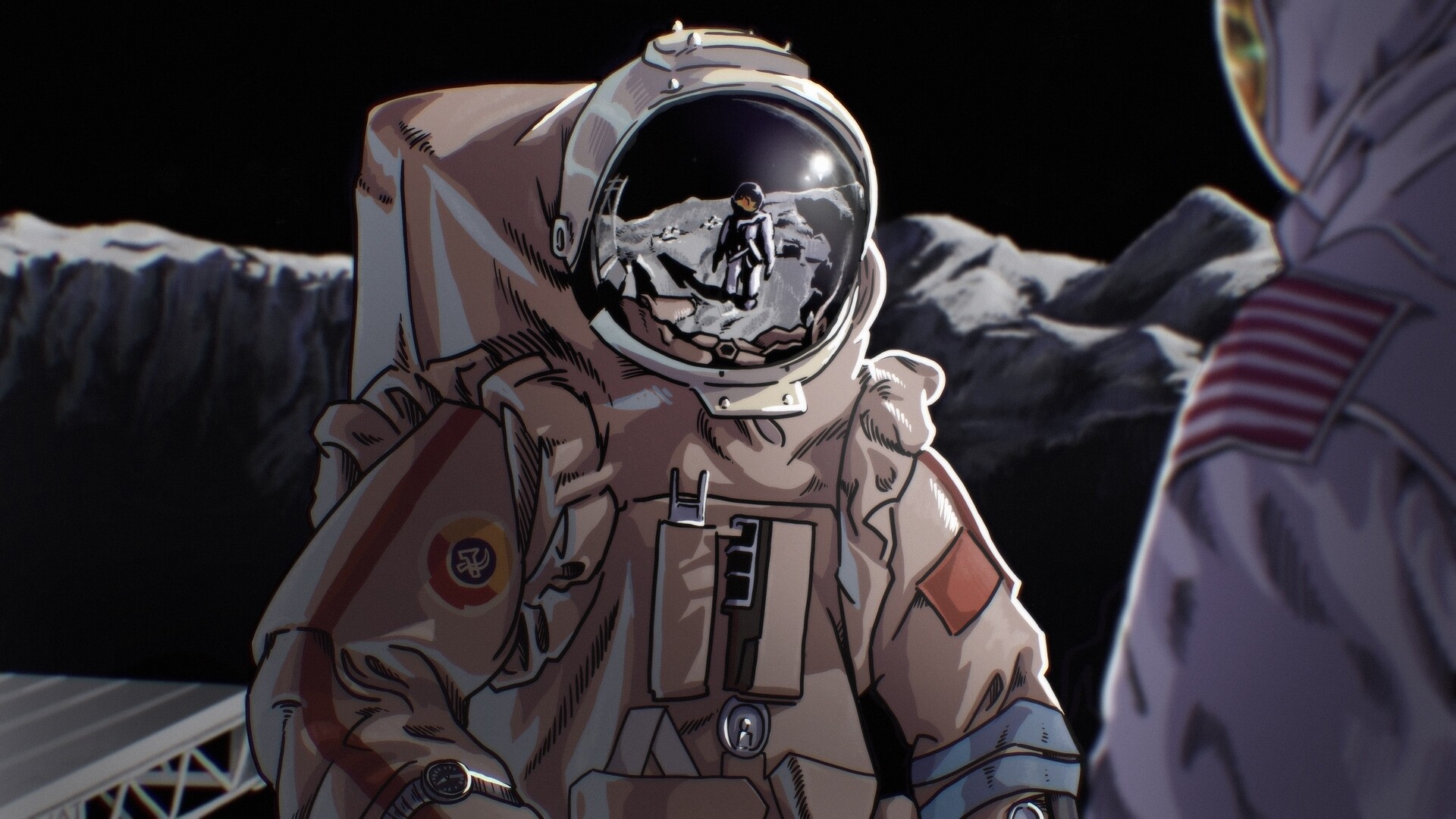 ArtStation - For All Mankind - Cosmonaut vs. Astronaut Fan Art