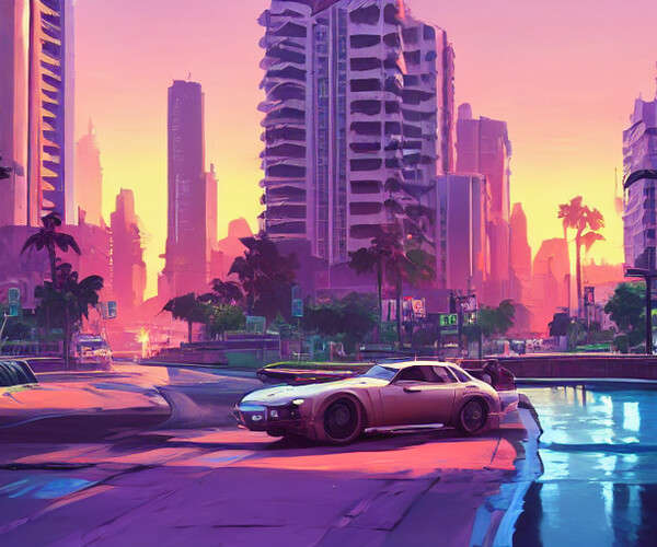 ArtStation - 15 Gta6 city 850 jpg background collection | Artworks