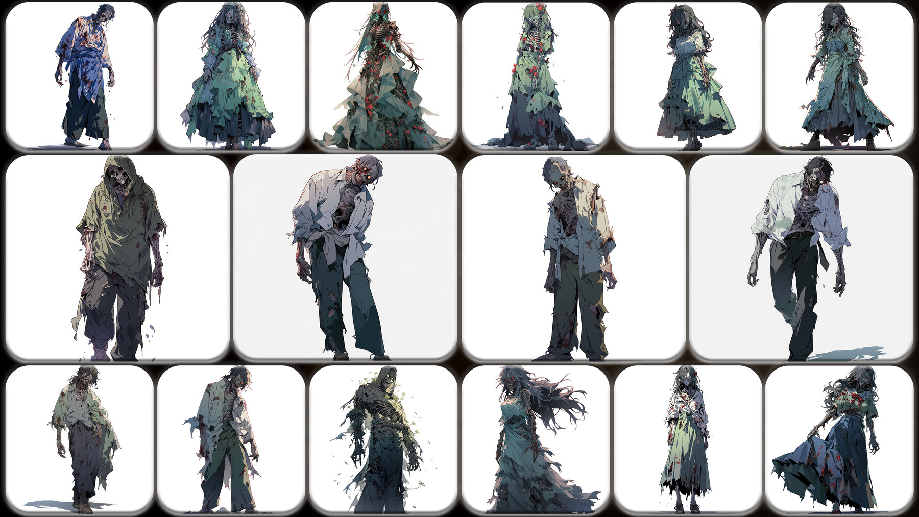 ArtStation - 200 Anime Zombie (Full Body) Reference Pack | 4K | v.34 ...