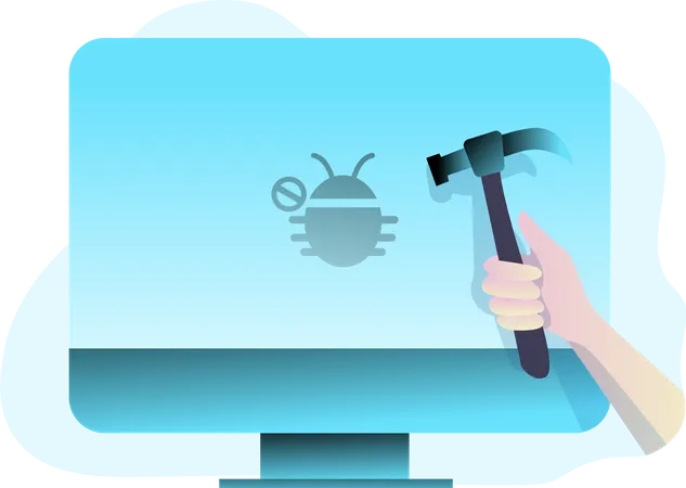 Free Bug Fixed  Illustration