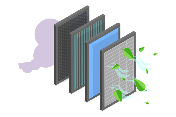 Air Filtering  Illustration