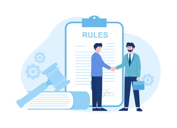 Approval of the rules of the employment contract  Illustration