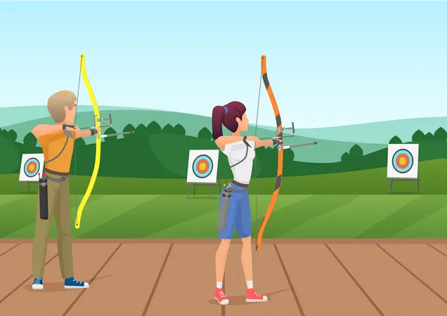 Archery Competition  Illustration