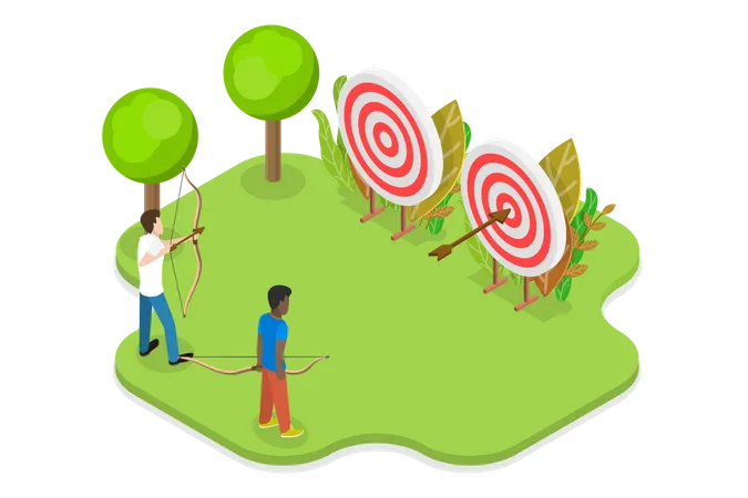 Archery Competition  Illustration