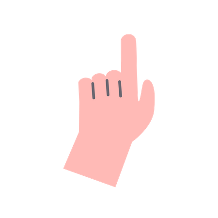 Attention hand gesture  Illustration