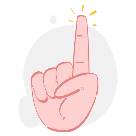 Attention Hand Gesture  Illustration