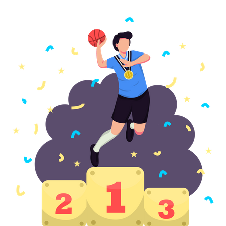 Basketball competition winner  Illustration