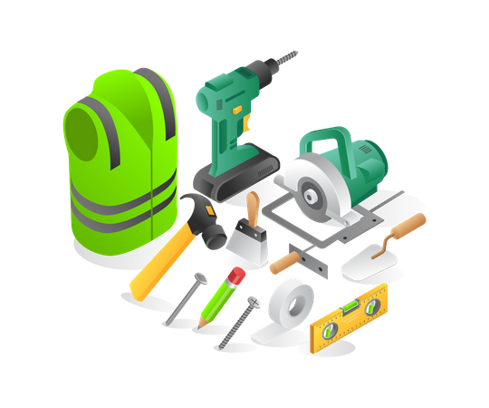 Builder tools  Illustration