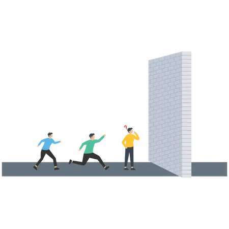 Business barrier  Illustration