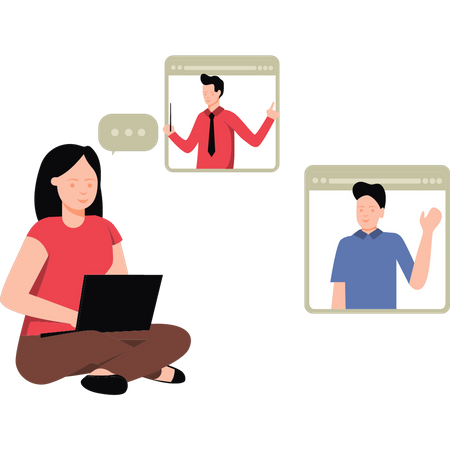 Business people in conference call  Illustration