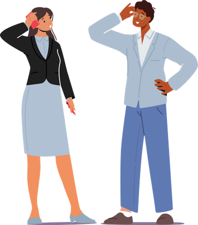 Business person talking with each other  Illustration