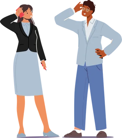 Business person talking with each other  Illustration