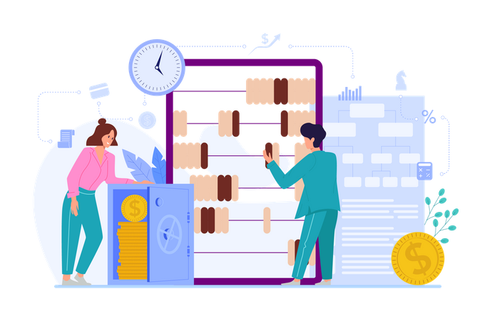 Calculating budgeting  Illustration